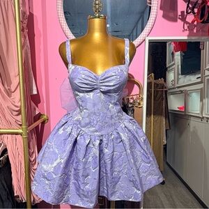 B Darlin Lavender Floral Formal Dress